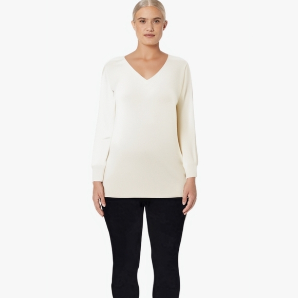 100% Cotton V-neck Pullover Lightweight Sweater Women's Size L - Picture 1 of 8